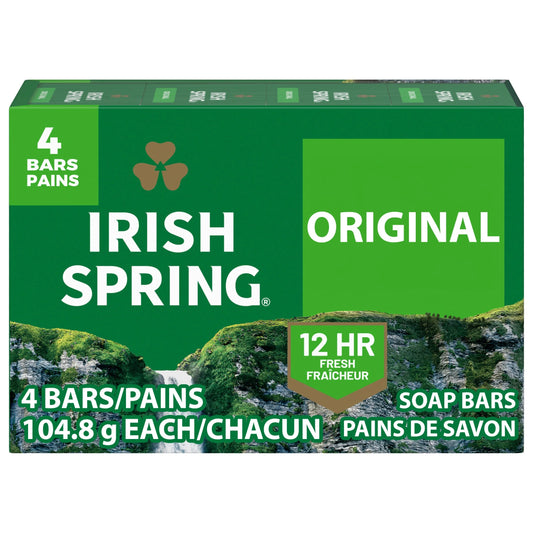 Original Deodorant Bar Soap for Men, with Flaxseed Oil, 3.7 Oz Bar (4 Pack)